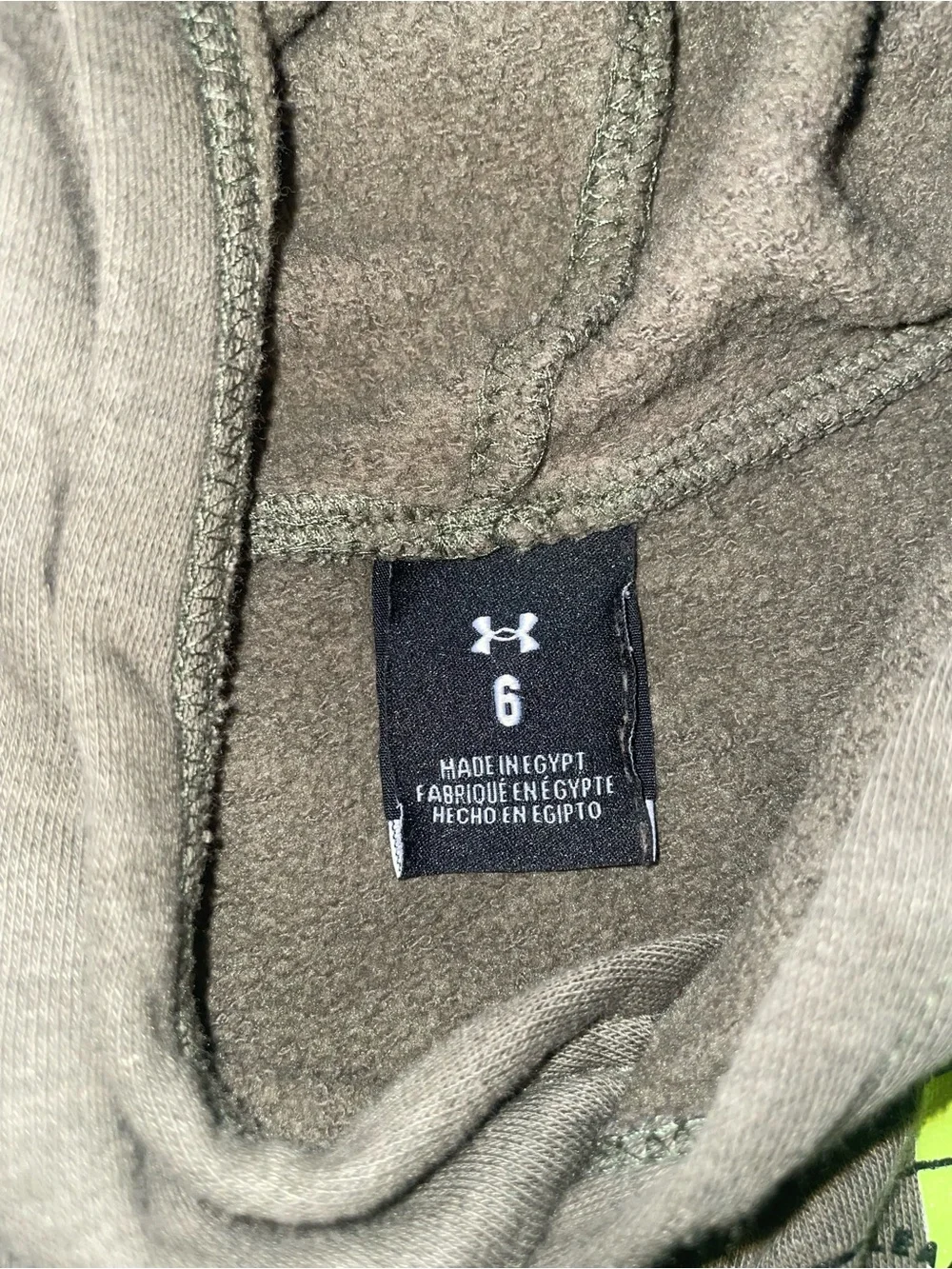 Under Armour Kids Hoodies in Olive Green & Light Heather Gray